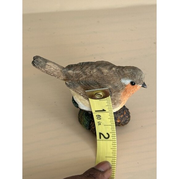 Robin Bird Sitting On Acorns Figurine Home Office Decor Bird Lovers - Picture 8 of 11